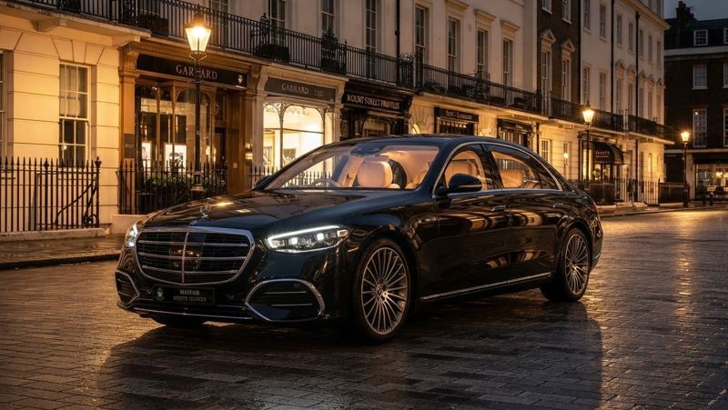 Mercedes-Benz S-Class chauffeur car, London